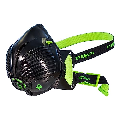 Stealth Mask P3 Atemschutzmaske mit austauschbarem HEPAC-Filter für ultimative Sicherheit, Atemschutz mit 99,99% Partikelfiltrierung Baugewerbe P3 Maske Halbmaske Staubmasken Atemschutz Feinstaub-S/M