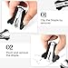 Racksey Professional Staple Remover 2 Pcs Black Staple Puller Pinch Jaw Style Staple Remover Tool with Safety Lock for Office, School and Home
