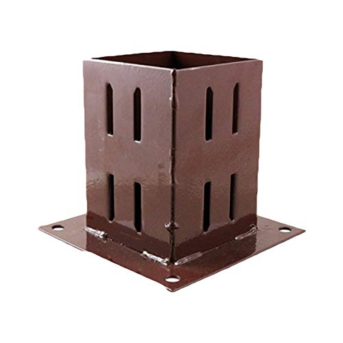 Fence Post Spikes & Shoes, Bolt Down Holders, Easy Grip ~ 50/75/100mm Garden Timber Support Stakes (1, 4"/100mm Easy Grip Bolt Down)