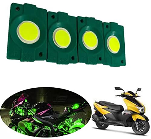 Image of AUTOFRILL car accessories 4 Pcs Universal Patch Light Fancy Light for Bike Car Led Light car light interior bike light Body Lights for Car Motorbike Van Truck (Green)