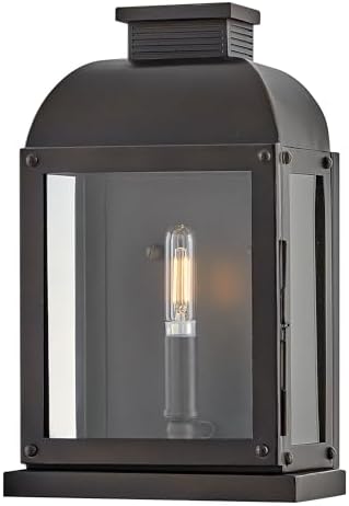 Hinkley Tiverton Small Wall Mount Lantern, Dark Oxidized Brass