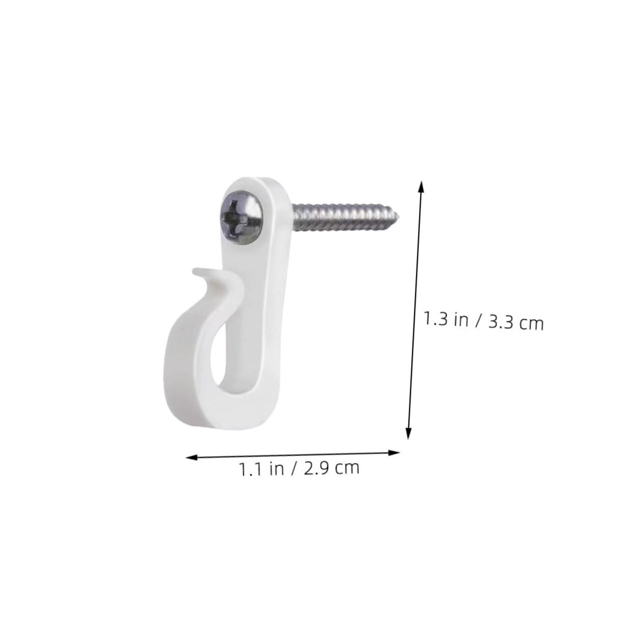 PRETYZOOM 20 Pack Outdoor Decor Hooks for Plant Pots Bird Feeders Ceiling String Lights Led Lights Garden Decor Event Decorations Patio Lighting Black