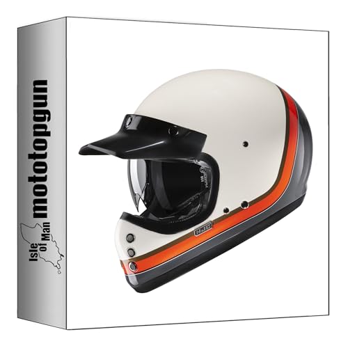 Casque intégral moto HJC V60 Scoby MC7 taille S style rétro Mototopgun