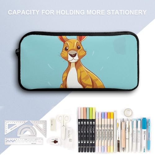 Funny Cartoon Kangaroo Zoo Backpack Set Lightweight Bag Lunch Box Pencil Bags for Women Men Bookbags 3 in 14