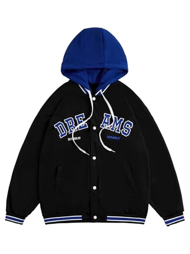 SOLY HUX Men's Casual 2 in 1 Hoodie Jackets Bomber Jacket Hooded SOLY HUX Men's Casual 2 in 1 Hoodie Jackets Bomber Jacket Hooded