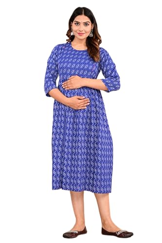 Image of Shantika Women's Maternity Dress Feeding Kurti with Zippers