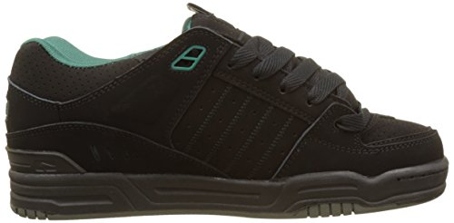 Image of Globe Fusion Skateboard Shoes, Black Black Black Sea Green, 10.5
