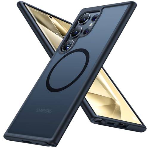 TORRAS Magnetic Shockproof for Samsung Galaxy S24 Ultra Case, [18N Mighty Magnetic] [12FT Military Grade Drop Tested] [Compatible with MagSafe] Protec