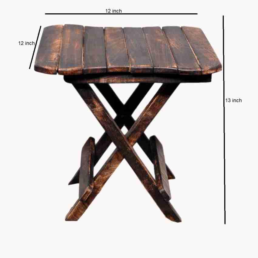 Image of Bros Moon Elegant and Sturdy Favourite Table for Living and Bed Room /Kid's Furniture /Out Door /Garden use /Gift /Festival (Square Table, 12 Inches)