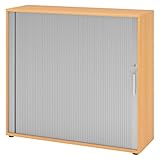 bümö Aktenschrank abschließbar mit Rollladen, Rollladenschrank für Ordner...