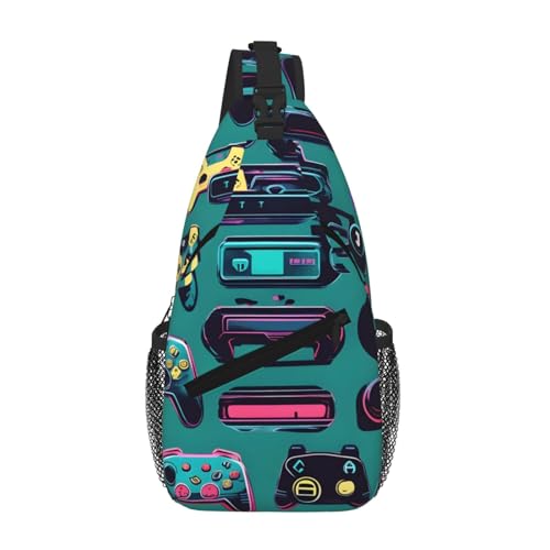 Sac à bandoulière pour voyager léger sans effort avec motif manette de jeu actif