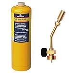 Profire Gas Torch and 1x Mapp Gas Canister - Map Pro Plus Disposable Cylinder Bottle Cartridge for Blow Torch, Plumbing Tools, Blowtorch Canisters for Plumbers, Soldering Torch, Mechanics, Jet Burner
