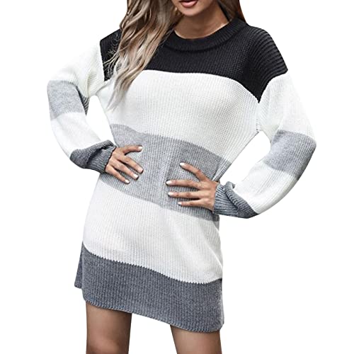 Robe tricotée à manches longues idéale pour vos sorties décontractées