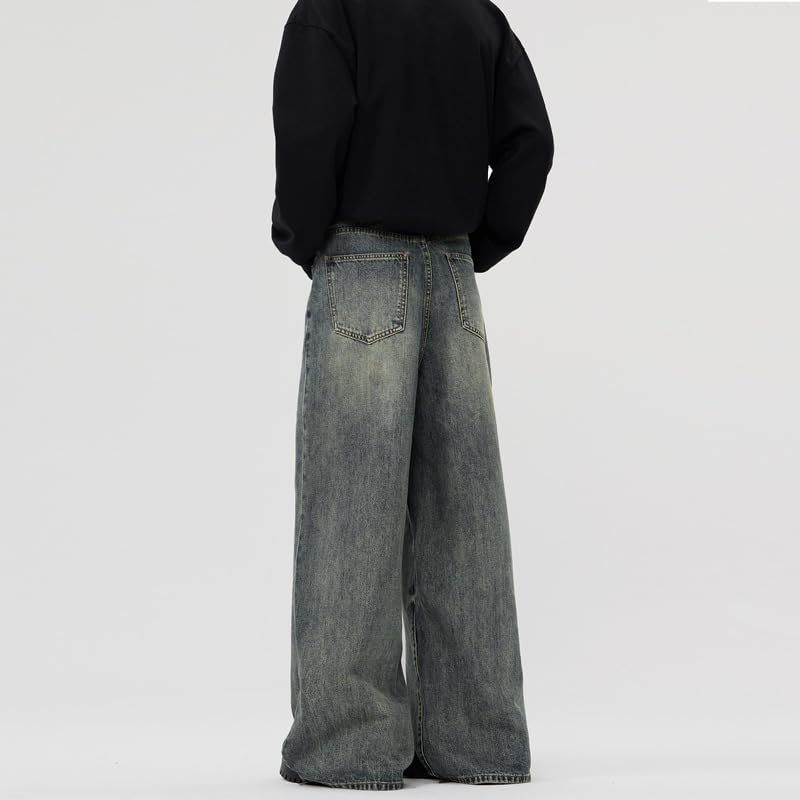 Men's Jeans Classic Straight Retro Summer Denim Casual Pants4