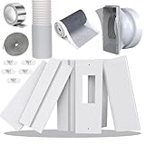 Aozzy 240cm Türabdichtung Platte für Mobile Klimaanlagen mit Φ13cm Schlauch, Sicherheitsschloss & Dichtung, Universaladapter 13/15cm für Klimageräte/Entfeuchter an Türen/Fenstern