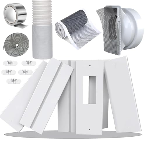 Placa de sellado Aozzy 240cm para aire acondicionado móvil, con manguera de 13cm, cierre seguro y adaptador universal 13/15cm.