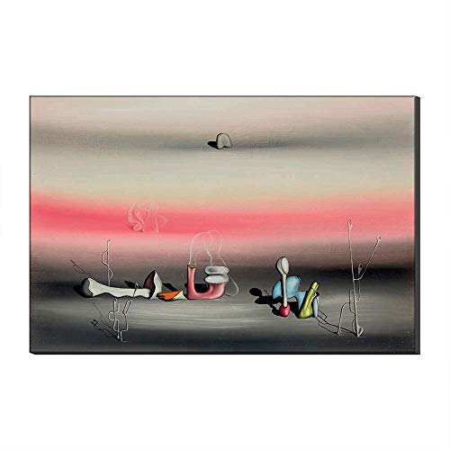 Peinture Yves Tanguy reproduction sur toile avec cadre 30x45cm
