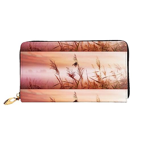Portefeuille en cuir roseau et grand porte-monnaie zippé pour organiser vos journées actives