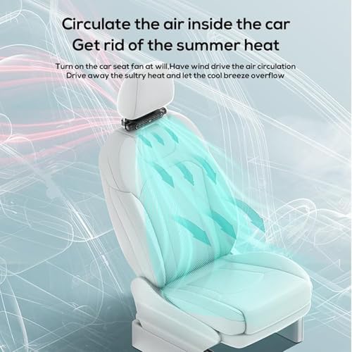 Image of Car Seat Fan for Backseat for Kids, Mini Portable Battery Operated Back Seat Baby Quiet Headrest Neck Cooling AC Fan with 3 Adjustable Wind Speeds for All Cars Vehicle RV Truck