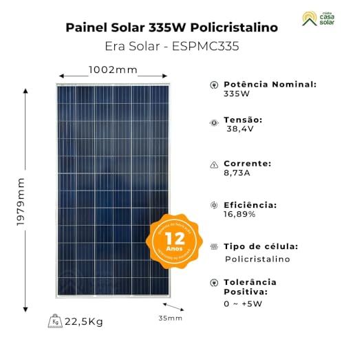 Painel Solar 335W Policristalino Era Solar - ESPMC335