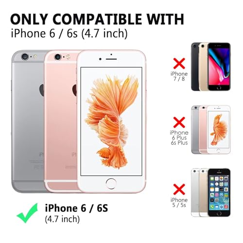 Image of TENOC Phone Case Compatible with iPhone 6 & iPhone 6s, Clear Case Shockproof Protective Bumper Slim Cover for 4.7 Inch