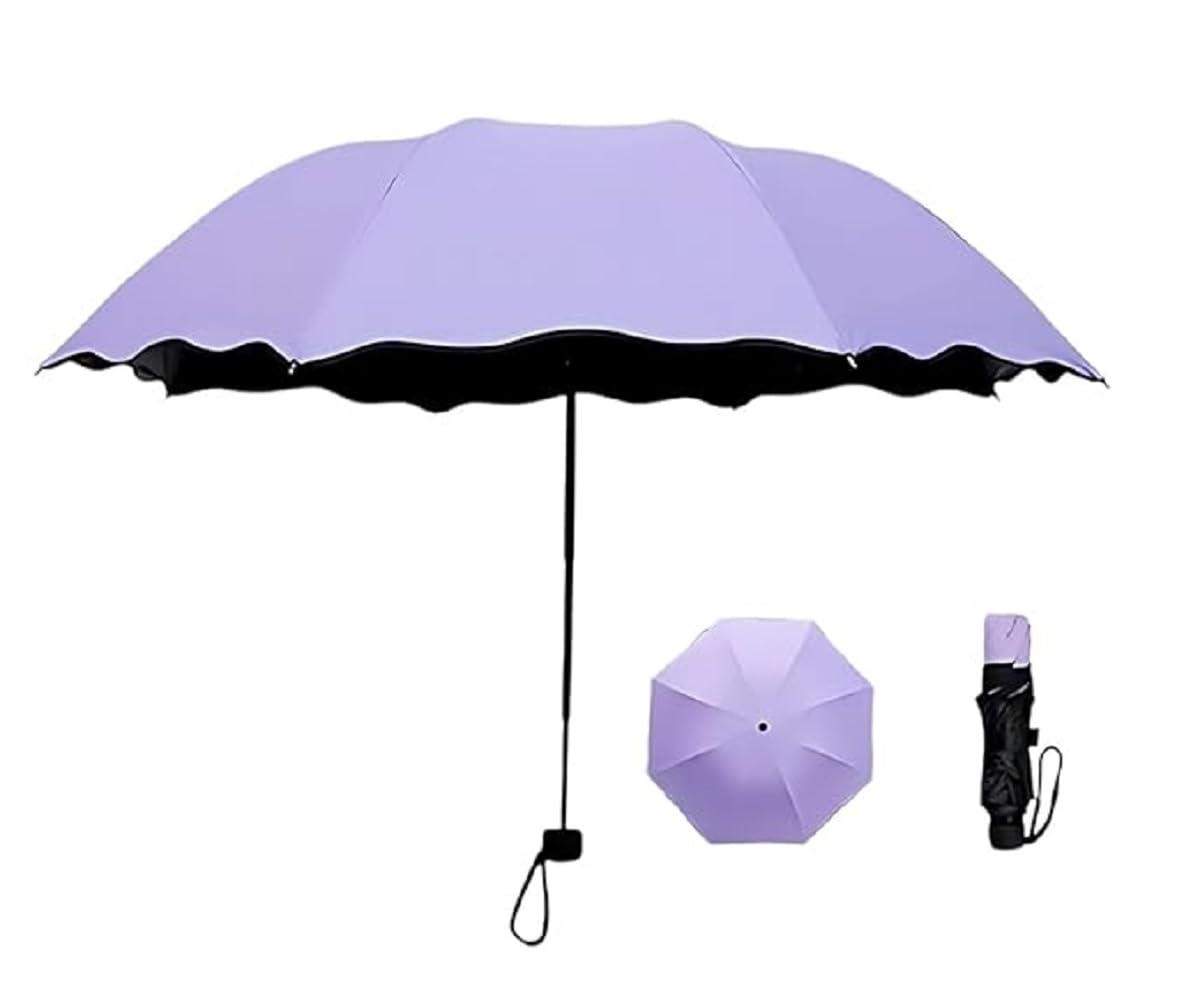 gopinath autolink 3 Fold Magic Umbella Anti UV Protection, Beautiful Creative Magical of Blooming Flowers Design Multi Style Umbrella for Man and Women-picture-13
