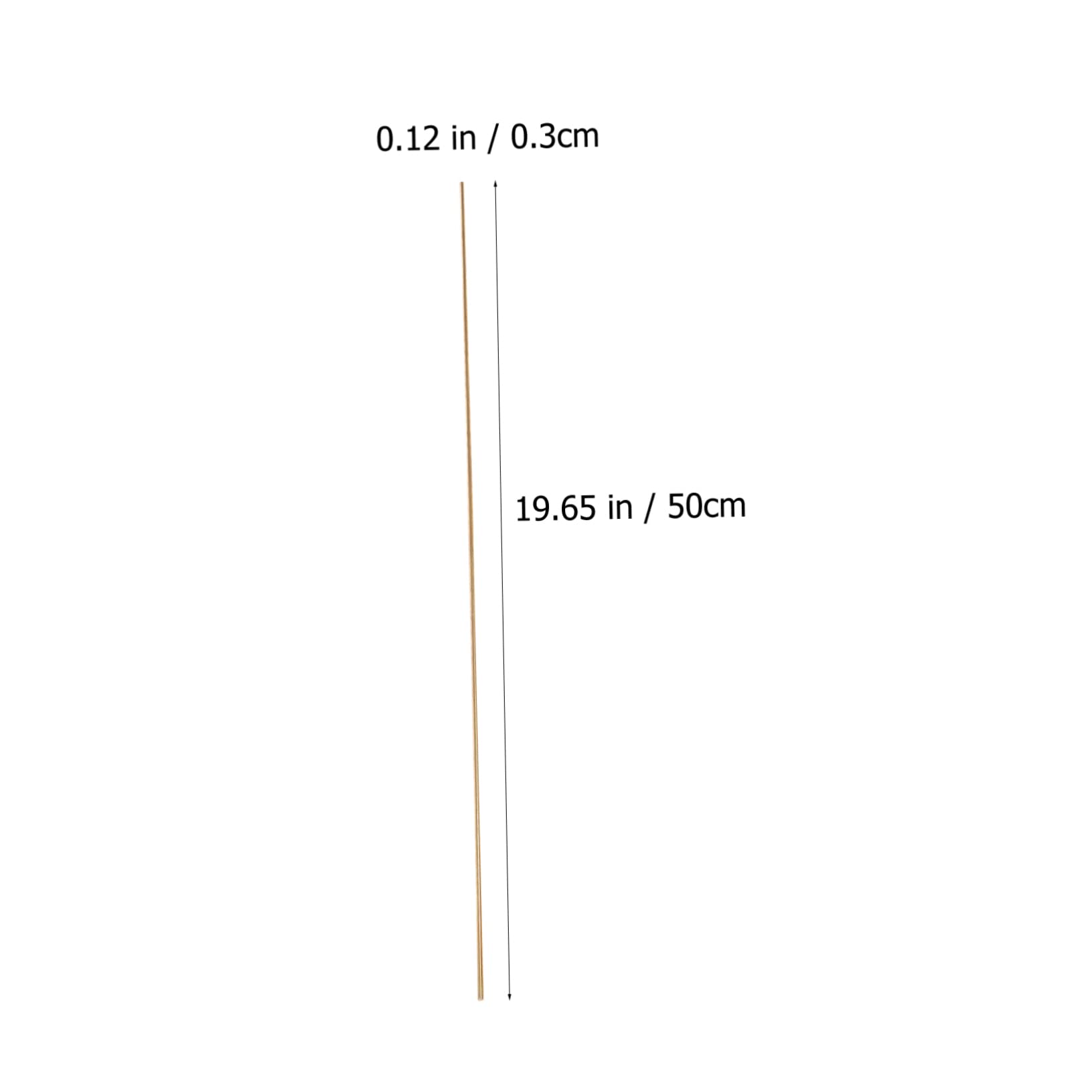 NAMOARLY Brass Rods 3pcs Brass Round Rods 6mm Diameter Multi-Purpose for Craft Projects