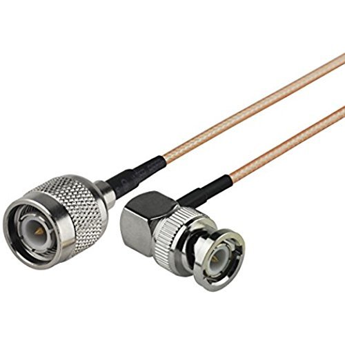 1ft 30cm Rf Wireless Antenna Wire Terminal Connector BNC Male Right Angle to TNC Plug Straight Coaxial Cable Extension RG316 Ships from USA