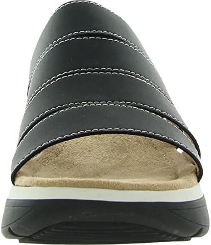 White Mountain Women's Fascinate Black/Smooth Size 6.5M Slide Sandal, 6.5 | Image 3