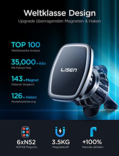 Foto von LISEN Handyhalterung Auto Magnet 2026 Upgraded Clamp Handyhalter Auto