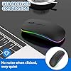 NHQZ Mouse Bluetooth Wireless Compatibile con Laptop/Macbook/iPad/iPhone (iOS 13.1.2 e successiva) Mini Mouse Ricaricabile 3DPI Regolabile Bluetooth4.0(e)