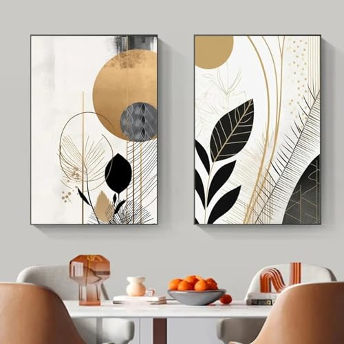 Impression sur toile moderne motif abstrait élégant pour chambre