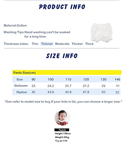 Summer 100% Cotton Girls Shorts White Lace Safety Pants Breathable And Comfortable 3-4T #TOP6
