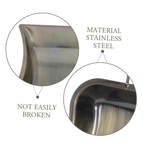 Hemobllo Kehrschaufel Aus Edelstahl Nur Kehrblech Rostfreier Stahl Dark Brown – Bild 4