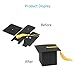 KATOOM 30pcs Graduation Sweet Boxes,6CM*6CM Doctoral Cap Shaped Gift Box Black Graduation Celebration Treat Sweet Biscuit Chocolate Box with Yellow Tassel for Ceremony Party