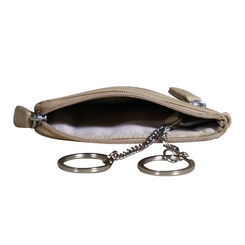 Image of Calfnero Genuine Leather Card Holder & Key Case for Men & Women | Slim Wallet with Zipper Pocket, Card Slots & Key Chain | Compact Travel Organizer