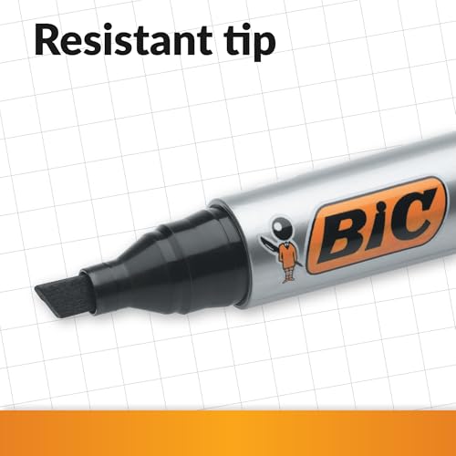 BIC Marking 2300 ECOlutions Permanent Markers Medium Chisel Tip, Perfect For The Classroom, Black, Box Of 36 [Amazon Exclusive] - Image 2