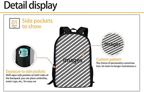 POLERO Custom Backpack with Picture Text Logo Personalized Print Bookbag School Bags for Boys Girls Teens Women Men Back to School Gift Casual Travel Daypack for Students Teachers3