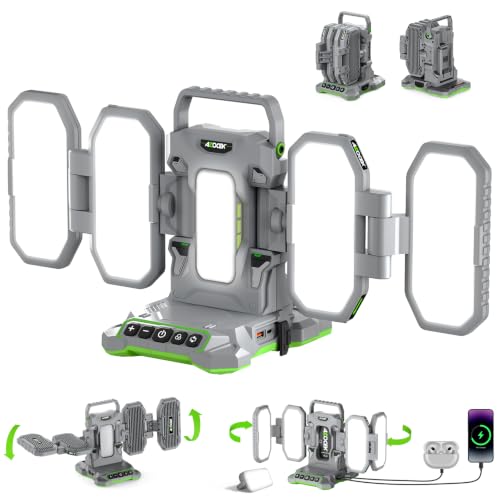 10,000LM LED Work Light Compatible with Greenworks 40V G-MAX Batteries