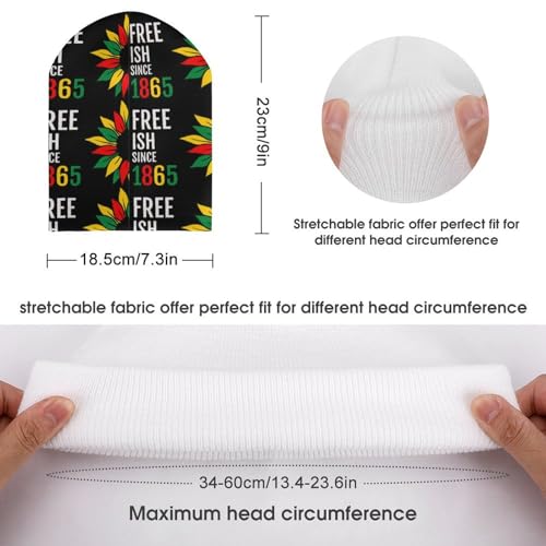 Juneteenth Freedom Day 1865 Kids Beanie Hat for for Girls Boys Children Cap Winter Knitted Chemo Cancer Headwear Accessories Gifts Decoration Black2
