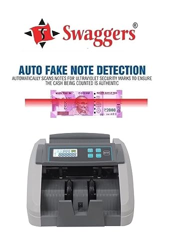 Image of swaggers Heavy Duty Note /Money /Cash Counting Machine with MG,UV,IR Fake Note Detection,Updated with All New and Old Notes 10,20,50,100,200,500,2000 (100% Accuracy) 1 Year Warranty
