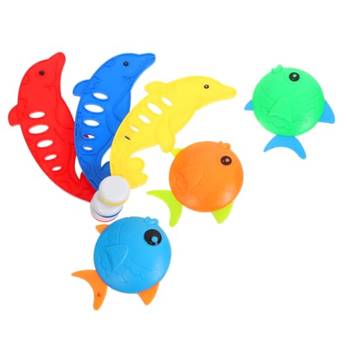 JUMPLAWN 6Piezas Juguetes de Buceo para Piscina y Peces Juguetes para Diversión y Aprendizaje Acuático