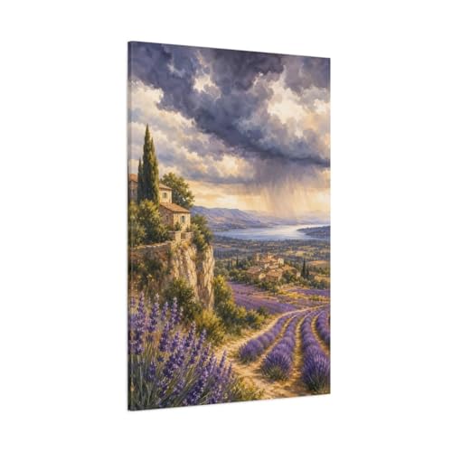 Tableau lavande provence en toile haute définition châssis épais 3cm