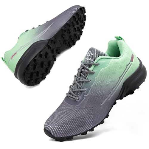 Image of Men's Trail Running Shoes Lightweight Breathable Walking Hiking Sneakers Outdoor Athletic Tennis Cross Training Shoes