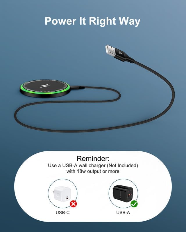 Miniatura 6 de Cargador inalámbrico Samsung Galaxy, cargador Inalmbrico para Samsung para Galaxy S25 Ultra S25+ S24, paquete de 2 almohadillas de carga inalámbrica