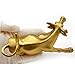 Lizipai Feng Shui Fortune Brass W Street Bull Statue, Sculpture Home Decoration Golden Copper Bull Represents Good Luck of Career and Wealth
