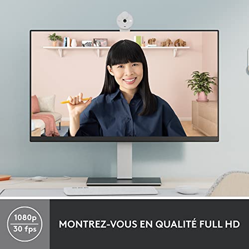 Logitech MK470 Combo Clavier et Souris sans Fil pour Windows, 2,4 GHz avec Récepteur USB Unifying + Logitech Brio 300 Webcam Streaming Full HD avec confidentialité, Micro à réduction de Bruit