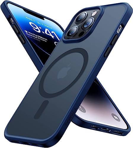 TORRAS Guardian-Mag etui do iPhone 15 Pro, z certyfikatem siły magnetycznej i siłą ochronną, etui na telefon komórkowy iPhone 15 Pro, odporne na uderzenia, zarysowania, eleganckie matowe niebieskie