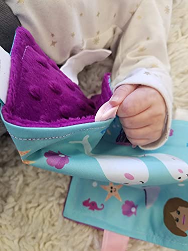 Lovey Chew Blanket Crinkle Toy Tag Square Sensory By Baby Jack (Mermaids And Narwhals) #TOP2
