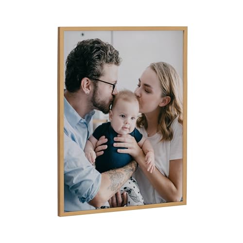 Kate and Laurel Custom Printed Framed Wall Art; 16x20 Gold;